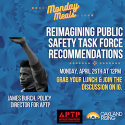 4/26 Monday Meals: Reimagining Public Safety