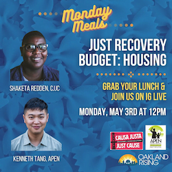 5/3 Monday Meals: Just Recovery Budget & Housing