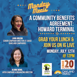 7/12 Monday Meals: Howard Terminal