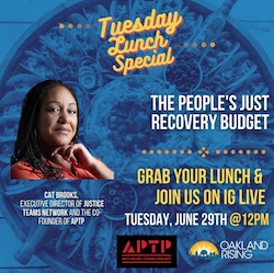 Tuesday Lunch Special: Just Recovery Budget with Cat Brooks